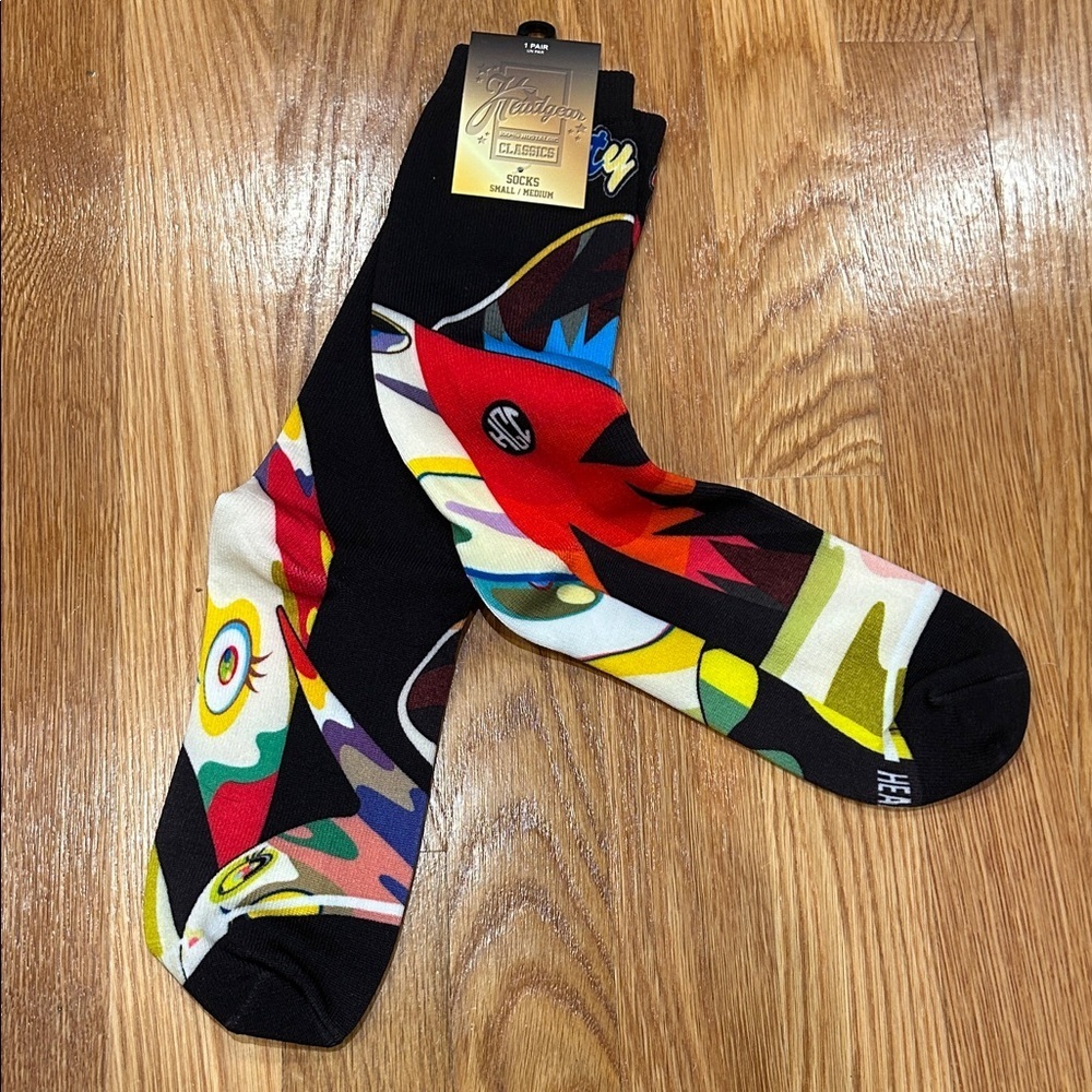 Headgear classic Colorful Abstract Patterned Men's Socks small/medium new - Picture 2 of 8